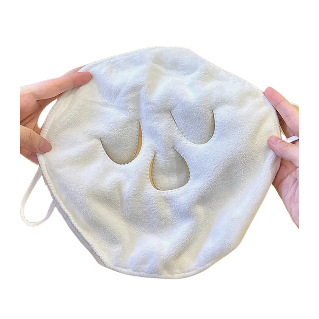 Hot Compress Face Towel with Ear Straps (Reusable)